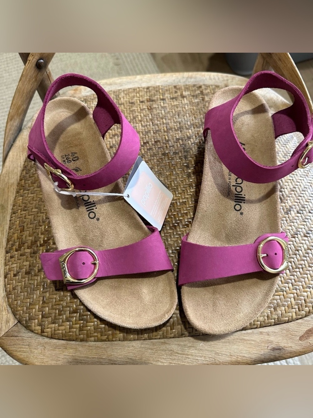 Birkenstock 💅🌴 Papillio Soley Ring Buckle Wedge Pink Ankle Strap 6 7 8 8.5 9 9.5 - Picture 4 of 13